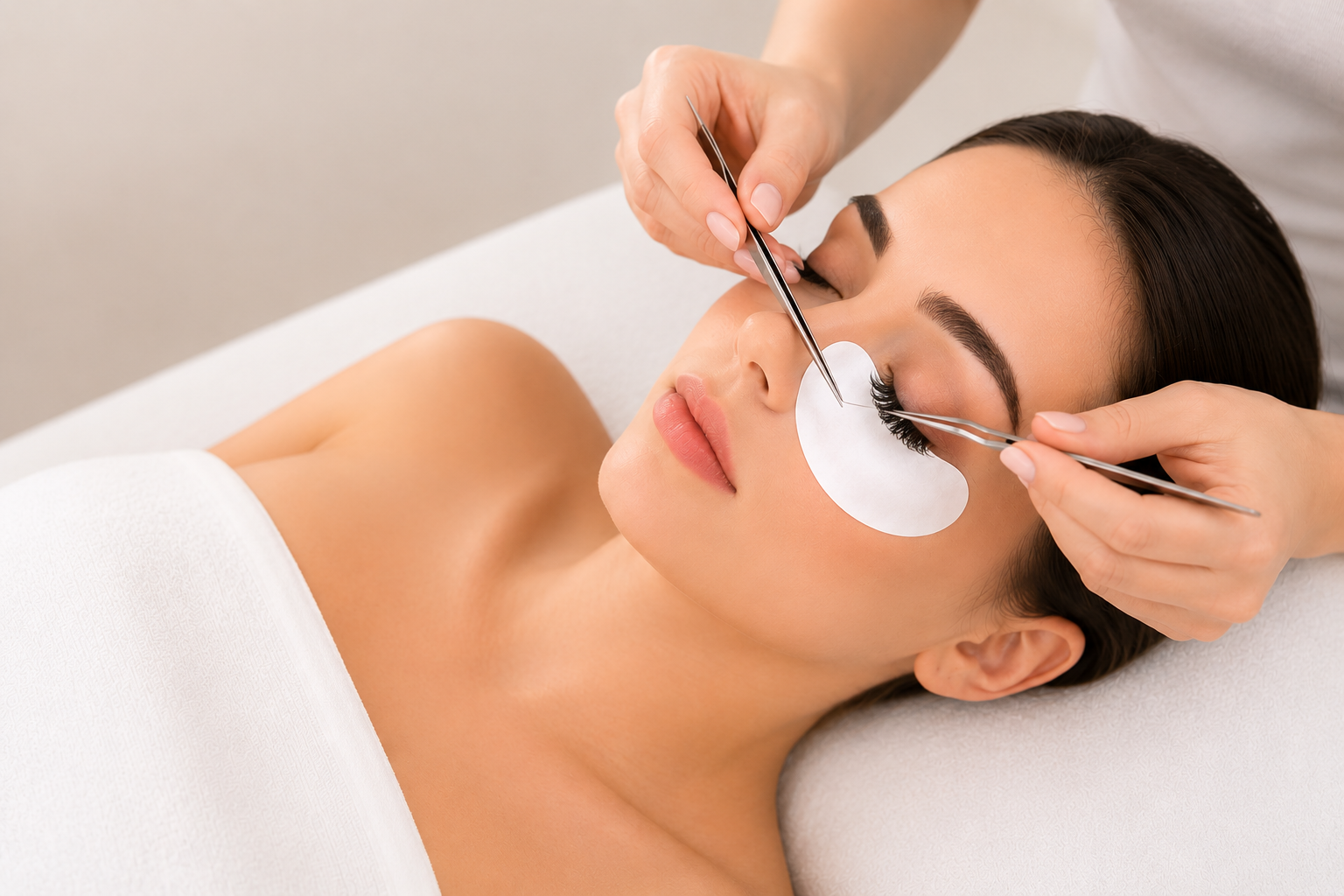 Professional eyelash extension application in Cincinnati